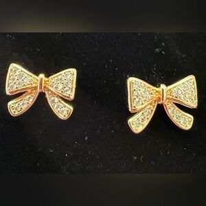 Stud Gold Bow Earrings